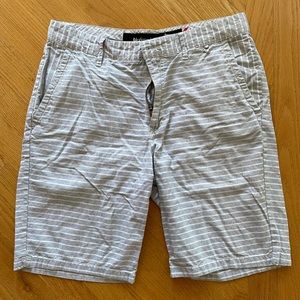 Blue and White Striped Shorts, Mens